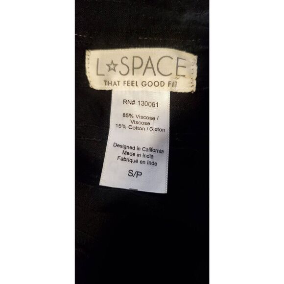 L Space Black Modal Wrap Tunic Top Long Sleeve Silhouette Size S - Picture 12 of 14